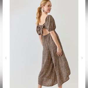 Cropped pant short sleeve jumpsuit